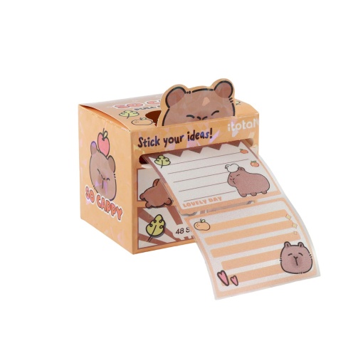 Bloco de notas aderentes em rolo iTotal capivara 58x45mm (48 unidades)