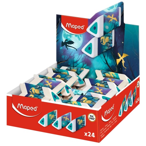 White MAPED Dragon Pyramid Eraser