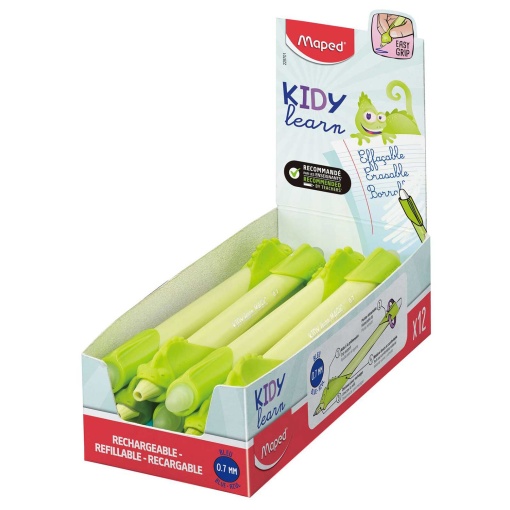 Esferográfica apagável MAPED Kidy Learn Concentration chameleon