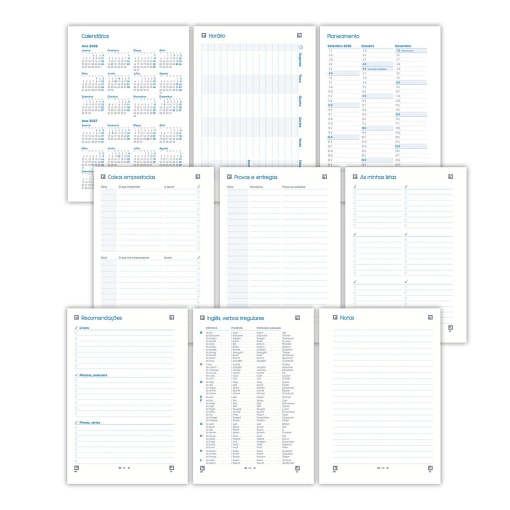 Weekly school planner A6 2026/27 12 months OXFORD Gradient assorted