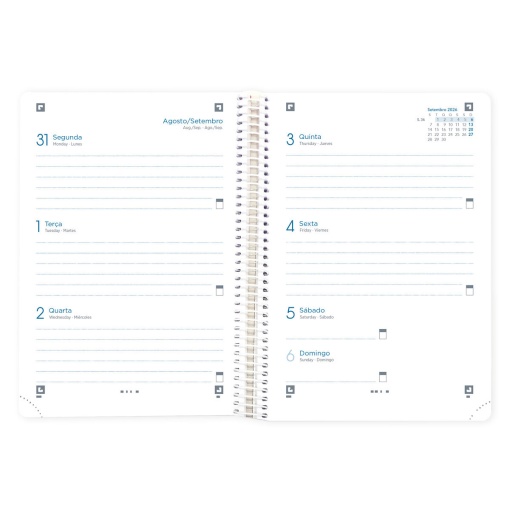 Weekly school planner A6 2026/27 12 months spiral OXFORD Live&Go assorted