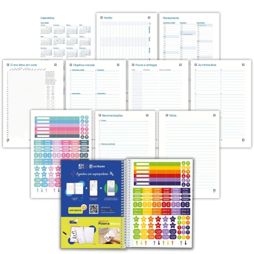 Weekly school planner A6 2026/27 12 months spiral OXFORD Live&Go assorted