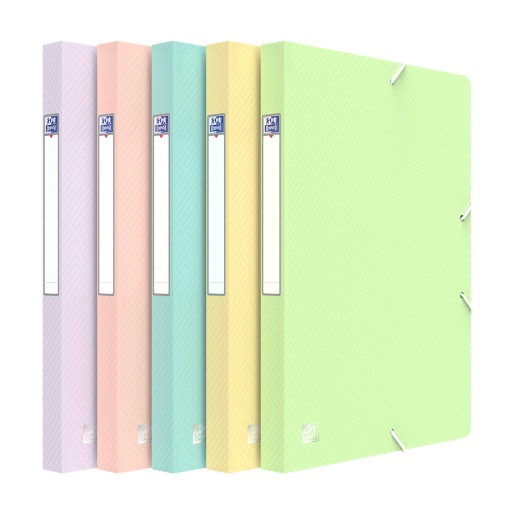 Carpeta elástica A4+ OXFORD Urban, lomo de 25 mm, colores pastel surtidos.