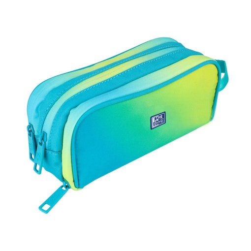 Estojo triplo OXFORD Gradient electric lime