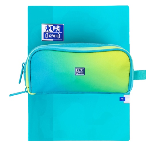 Estojo triplo OXFORD Gradient electric lime