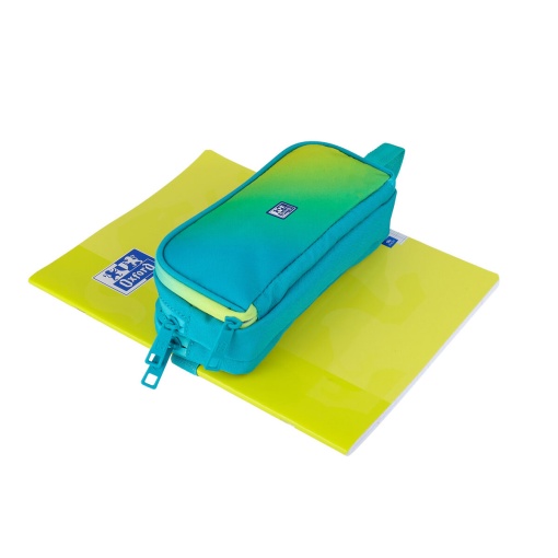 Estojo triplo OXFORD Gradient electric lime