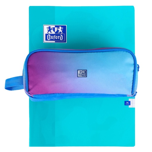 Estojo triplo OXFORD Gradient mystic blue