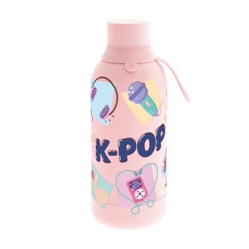 Garrafa térmica Lovely Story K-POP coral pink 500ml