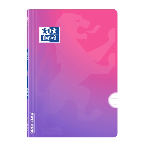 Caderno A4 capa plástica agrafado OXFORD Openflex Gradient pautado 48 folhas 90g sortido