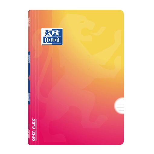 Caderno A4 capa plástica agrafado OXFORD Openflex Gradient pautado 48 folhas 90g sortido