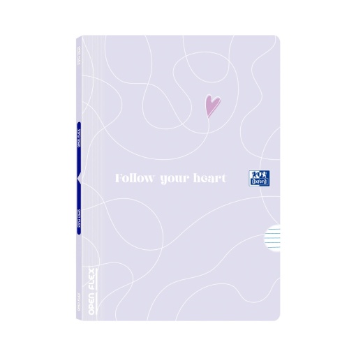 A4 notebook with plastic cover, stapled, OXFORD & Me Openflex Cute, lined, 48 sheets, 90g, assorted.