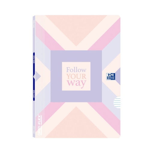 A4 notebook with plastic cover, stapled, OXFORD & Me Openflex Cute, lined, 48 sheets, 90g, assorted.