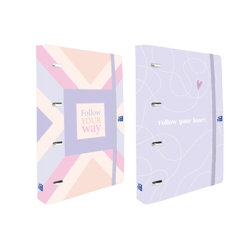 Dossier escolar A4 com recarga pautada OXFORD & Me Cute lombada estreita 4 argolas sortido