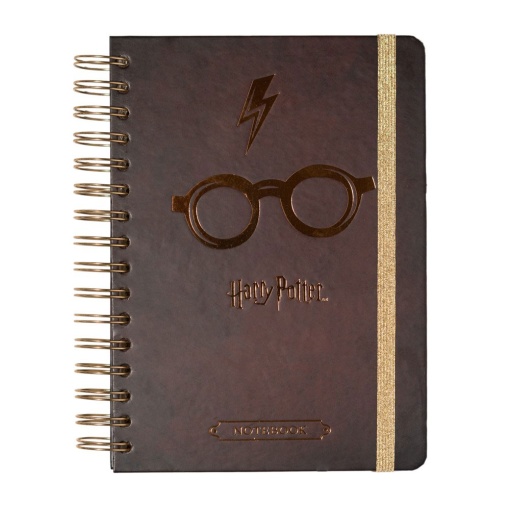 Caderno A5 espiral Harry Potter pontilhado 90 folhas 100g