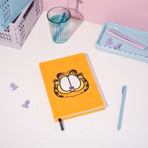 Garfield plush notebook, A5 size, lined, 96 sheets, 100gsm.