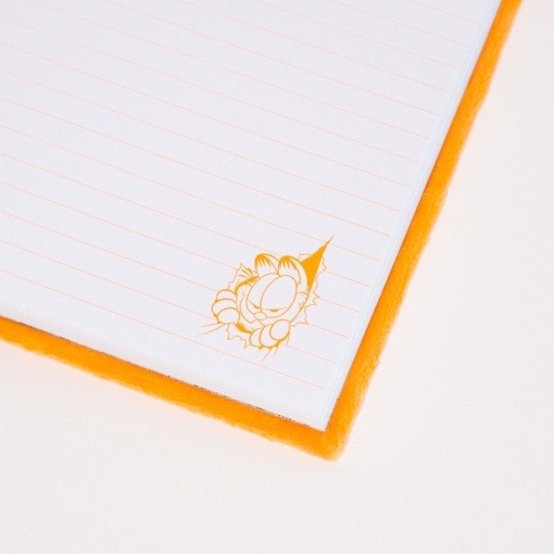 Garfield plush notebook, A5 size, lined, 96 sheets, 100gsm.