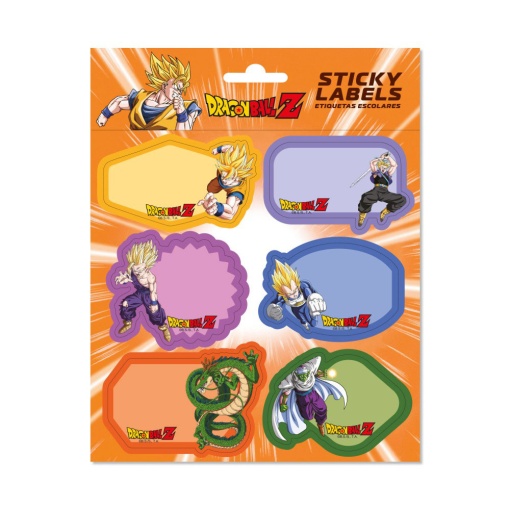 Etiquetas escolares premium de Dragon Ball (12 unidades)