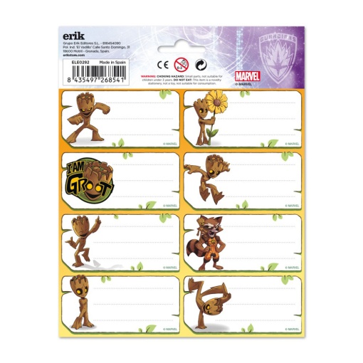 Marvel Groot school labels (16 units)