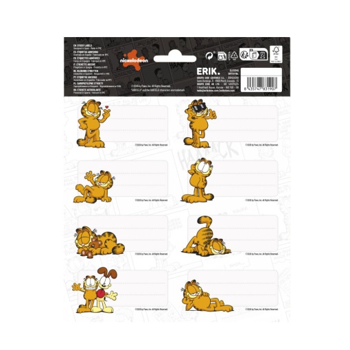 Garfield school labels (16 units)