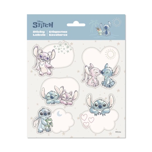 Etiquetas escolares premium de Disney Stitch (9 unidades)