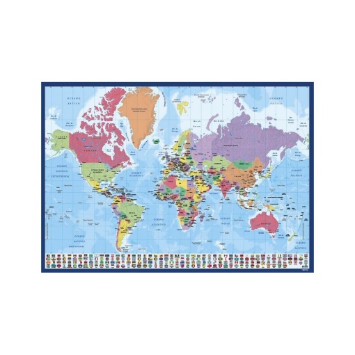 Base de escritorio con mapa del mundo, 50x35cm