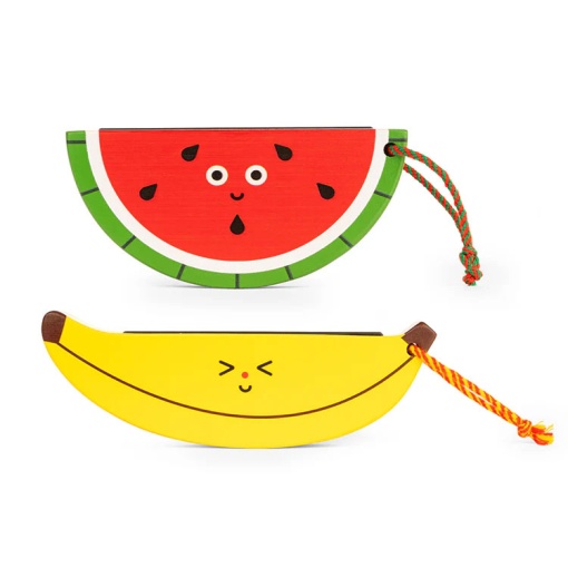 KIKKERLAND KIDOKI Assorted Fruit Wood Harmonica