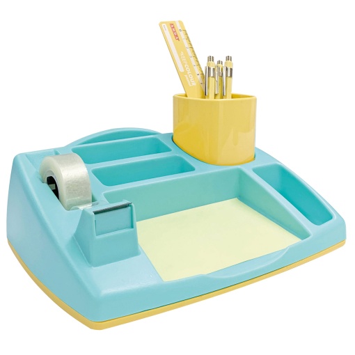 ARDA Oliver desk organizer, pastel blue/yellow.