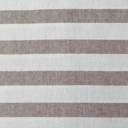 Tecido linho alentejano risca larga linho / castanho 1x2,80m 12