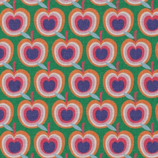 Tecido maçãs verde 1x1,50m 2487/3