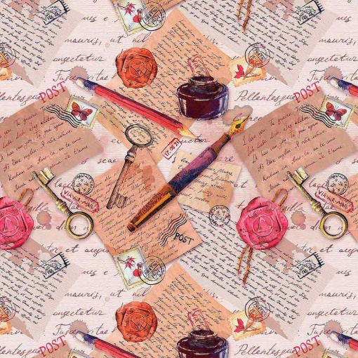 Papel de embrulho JOL clássico 70x100cm cartas manuscritas caneta