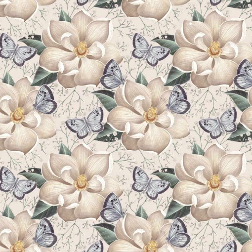 Papel de embrulho JOL clássico 70x100cm floral creme