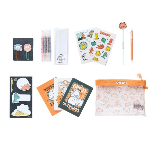 Conjunto escolar Garfield 12 peças