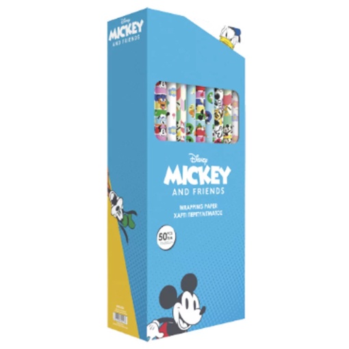 Papel de embrulho EUROPRICE Mickey and Friends rolito 70x200cm sortido