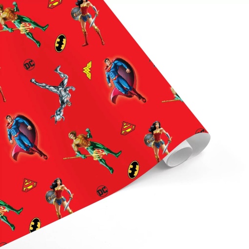 EUROPRICE DC Superheroes Wrapping Paper Roll 70x200cm Assorted