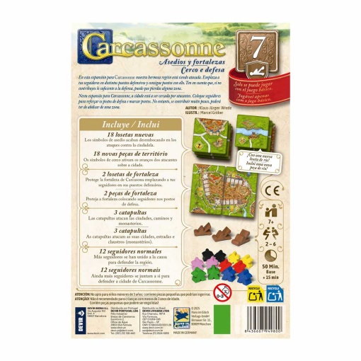 Carcassonne expansão 7: Cerco e Defesa DEVIR (versão portuguesa)