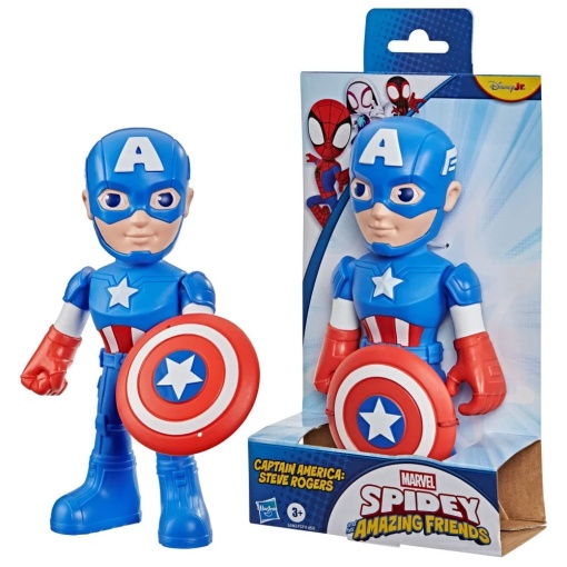 Spidey y sus increíbles amigos Capitán América: Steve Rogers 22 cm Marvel HASBRO