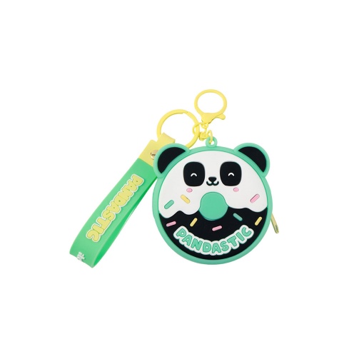 Porta-moedas donut de silicone com porta-chaves iTotal panda