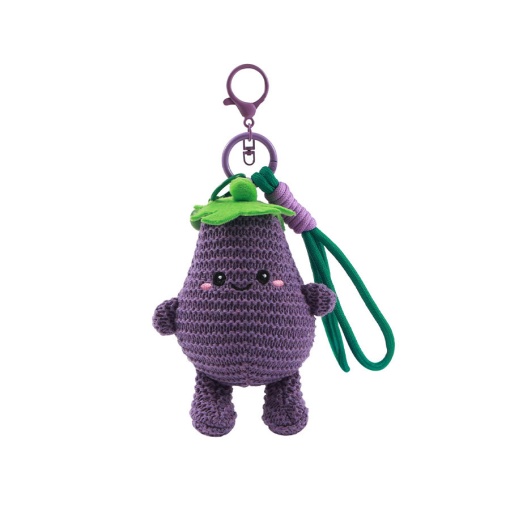 iTotal Fresh Market Ellie, el llavero de berenjena tejido a crochet