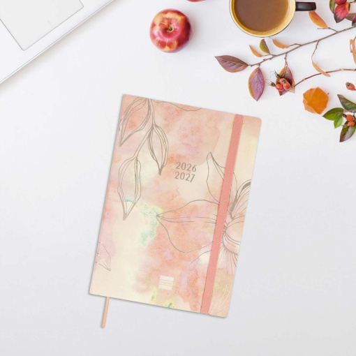 Agenda escolar semanal A5 2026/27 18 meses FINOCAM Mara con banda elástica