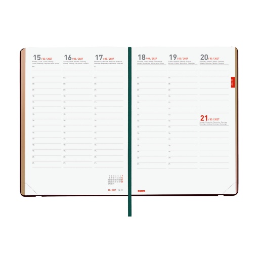 Agenda escolar semanal A5 2026/27 18 meses FINOCAM Mara daisy com elástico