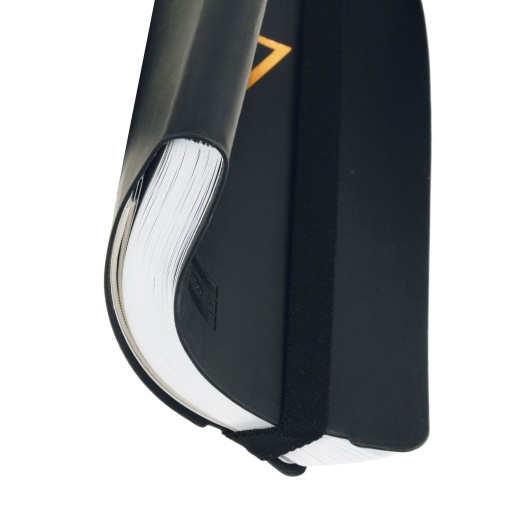 Agenda escolar semanal 118x168mm 2026/27 16 meses FINOCAM Capri negro com elástico