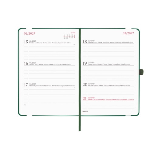 Agenda escolar semanal 118x168mm 2026/27 16 meses FINOCAM Capri power com elástico