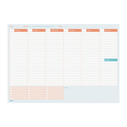 Planificador semanal vista vertical A4 FINOCAM Bari