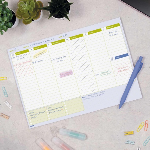 Planificador semanal vista vertical A4 FINOCAM Bari