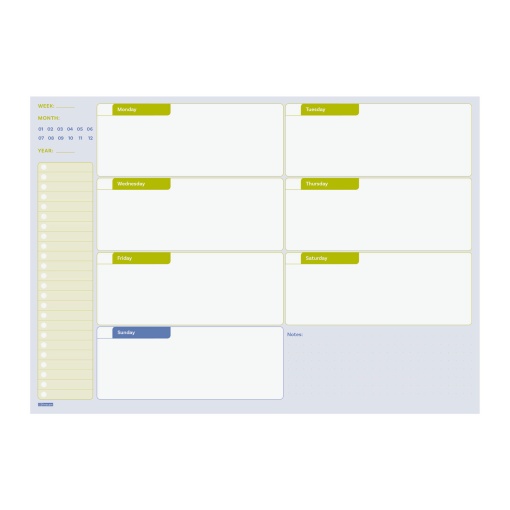 Planificador semanal vista horizontal A4 FINOCAM Bari