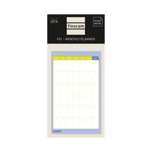 Planificador aderente mensal 70x150mm FINOCAM