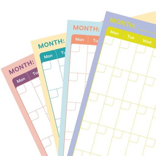 Planificador aderente mensal 70x150mm FINOCAM