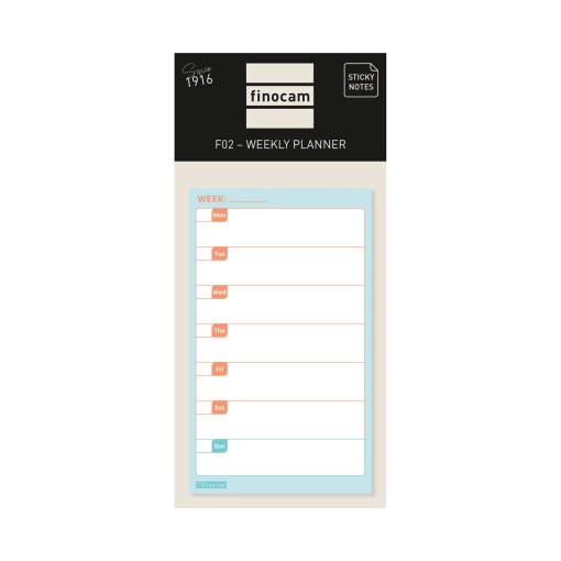 Planificador aderente semanal 70x150mm FINOCAM
