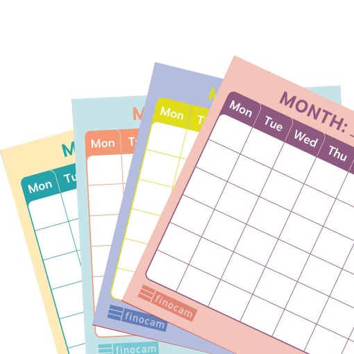 Calendário aderente 2 meses 70x150mm FINOCAM