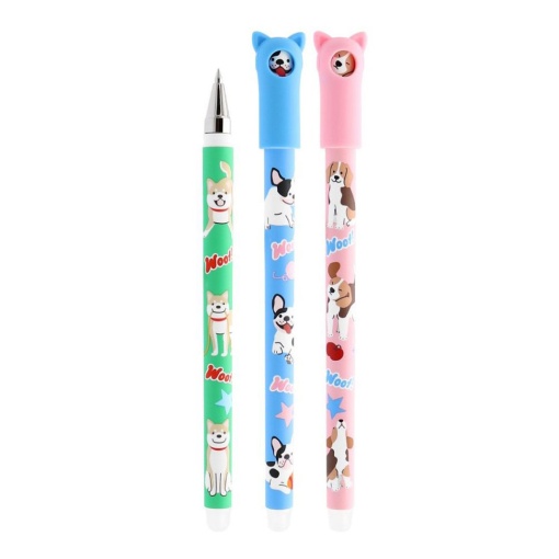 Esferográfica apagável M&G Puppy Party gel 0,5mm sortido